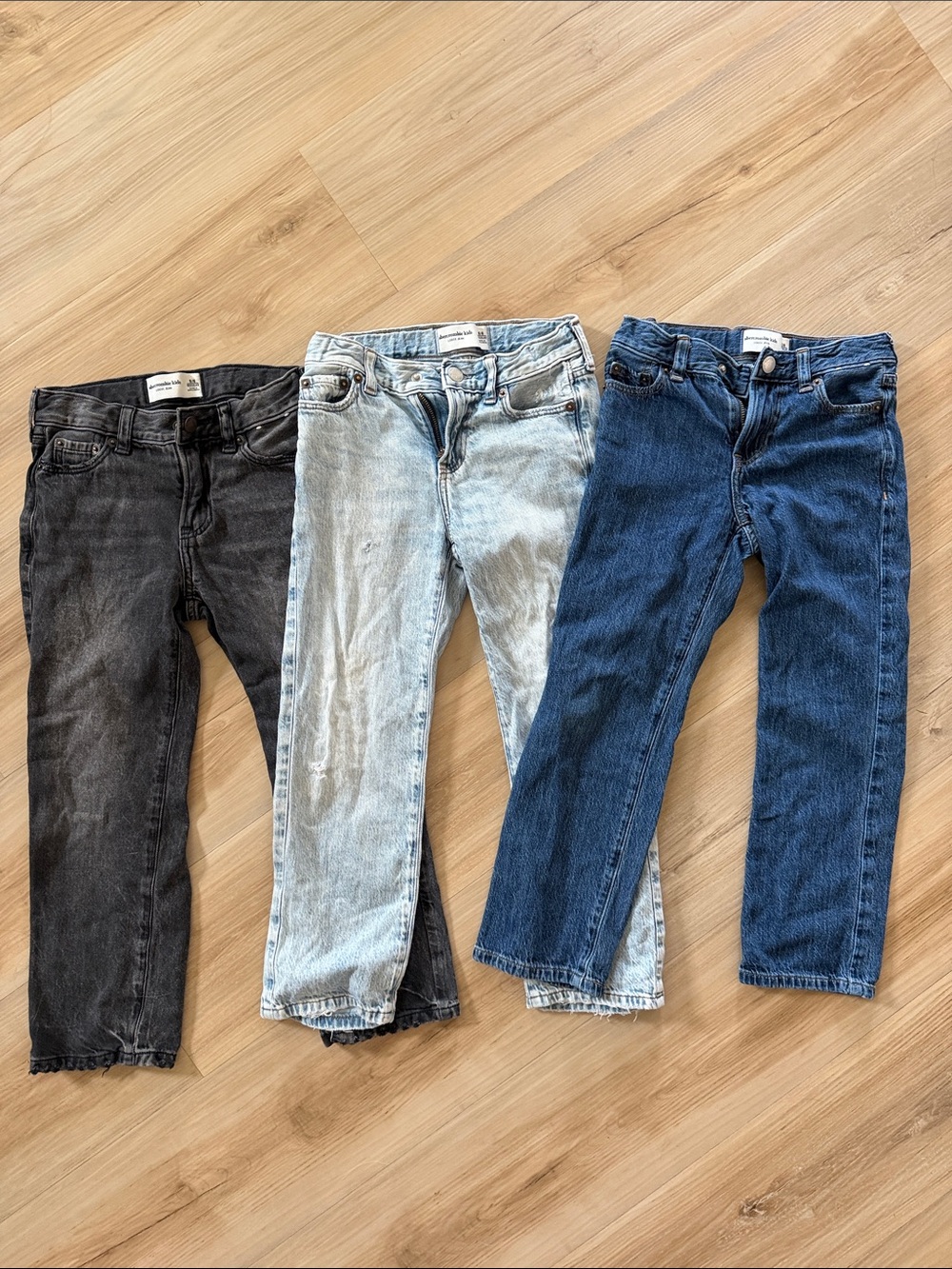 abercrombie kids Jeans Set - Black, Light Wash, Blue